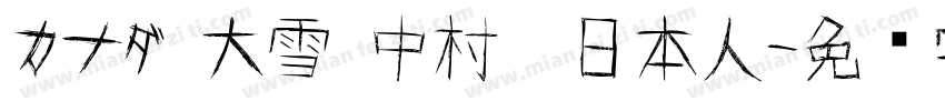 カナダ 大雪 中村　日本人字体转换